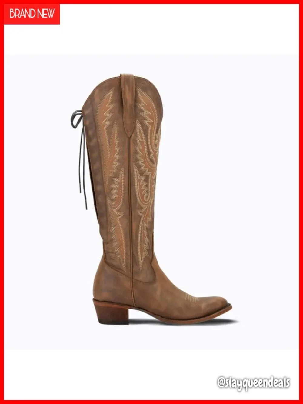 Women's Over the Knee Cowboy Boots Adjustable Thigh High Western Boots